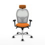 PIQUERAS Y CRESPO Silla de oficina Jorquera Naranja y Blanco