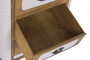 DKD Home Decor Cajonera Alpino 3 Cajones, Madera y Poliéster en Color Blanco y Marrón, Dimensiones 36 x 60 x 48 cm