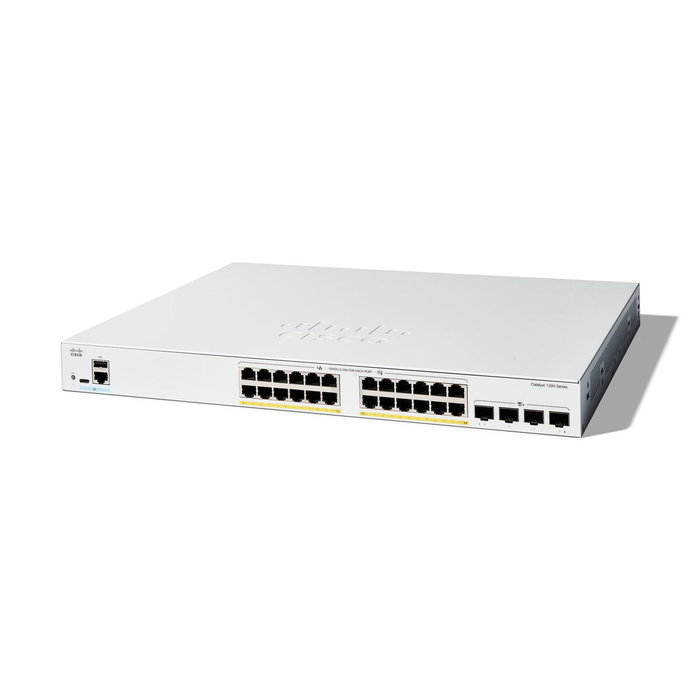 Cisco Catalyst 1300-24FP-4X Switch Gestionado L2/L3 con 24 puertos PoE+ y 4 SFP+ Cisco Catalyst 1300-24FP-4X Switch Gestionado L2/L3 con 24 puertos PoE+ y 4 SFP+