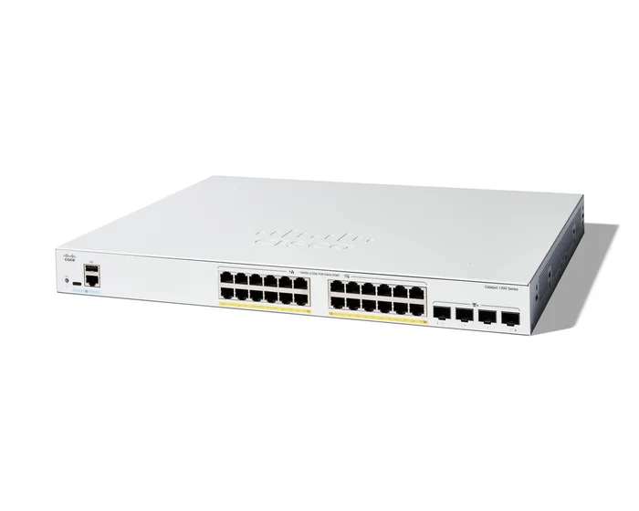 Cisco Catalyst 1300-24FP-4X Switch Gestionado L2/L3 con 24 puertos PoE+ y 4 SFP+ Cisco Catalyst 1300-24FP-4X Switch Gestionado L2/L3 con 24 puertos PoE+ y 4 SFP+