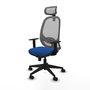 PIQUERAS Y CRESPO Silla de oficina Cilanco con mecanismo Sincro, Azul y Gris