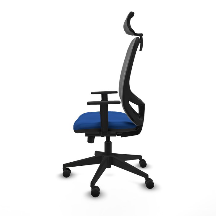 PIQUERAS Y CRESPO Silla de oficina Cilanco con mecanismo Sincro, Azul y Gris