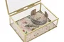 DKD Home Decor Joyero de Metal y Cristal Multicolor Surtido