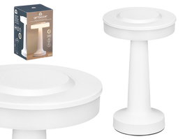 Giftdecor Lámpara Space de Sobremesa con Toque Táctil, Blanco, Luz LED Recargable USB-C, 5-6h Autonomía, 12 x 20 x 9 cm (Set de 8)