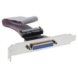 InLine Cable de extensión para puerto paralelo externo, 34 cm/0.34 m, color plata, 33225B