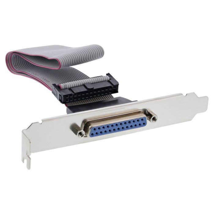 InLine Cable de extensión para puerto paralelo externo, 34 cm/0.34 m, color plata, 33225B InLine Cable de extensión para puerto paralelo externo, 34 cm/0.34 m, color plata, 33225B