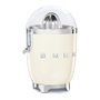 Smeg CJF11CREU Prensa de Cítricos Eléctrica, Función Antigoteo, Almacenamiento de Cable, Color Crema, 70W, Hecho de Acero Inoxidable y Plástico