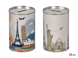 PINCELLO Hucha de viaje pequeña estampado, pack de 48 unidades