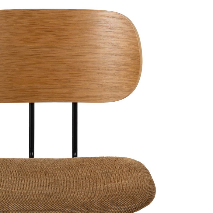 Silla Natural-Marrón Tejido-Metal Salón 48 X 55 X 82,50 cm (Set de 4)