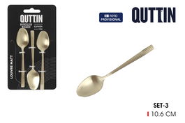 Inde Set 3 Cucharas Café Louvre Champ. Matt (12 Cajas)