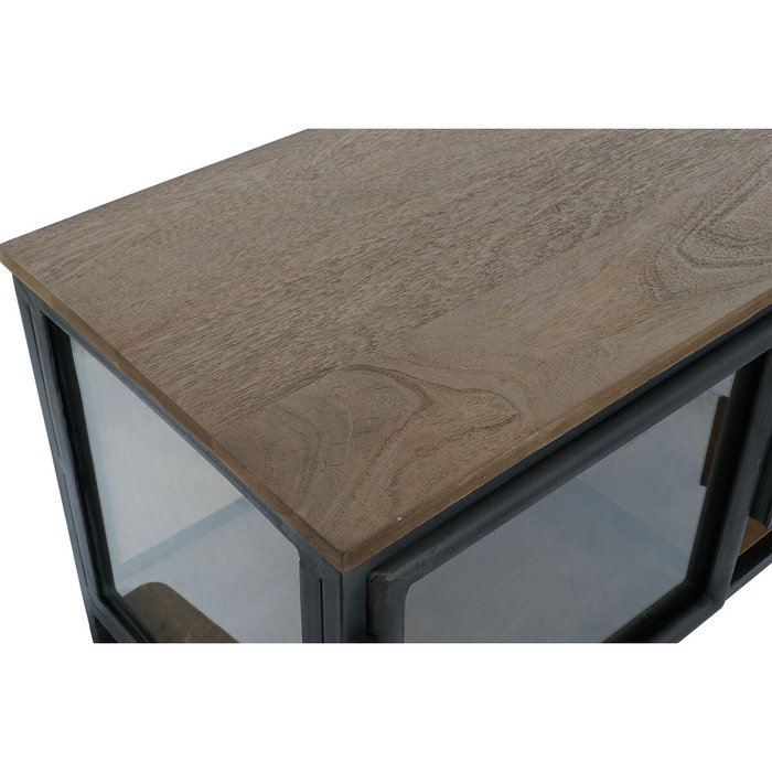 DKD Home Decor Mueble TV Madera y Metal 137x40x55 Natural y Gris Oscuro DKD Home Decor Mueble TV Madera y Metal 137x40x55 Natural y Gris Oscuro