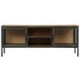 DKD Home Decor Mueble TV Madera y Metal 137x40x55 Natural y Gris Oscuro