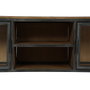 DKD Home Decor Mueble TV Madera y Metal 137x40x55 Natural y Gris Oscuro