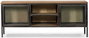 DKD Home Decor Brit clash 23 Mueble TV Natural Gris Oscuro 137 x 55 x 40 cm