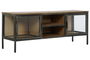DKD Home Decor Brit clash 23 Mueble TV Natural Gris Oscuro 137 x 55 x 40 cm