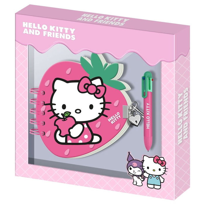 Karactermania Hello Kitty Diario Fresa y Bolígrafo de 6 Colores Rosa Karactermania Hello Kitty Diario Fresa y Bolígrafo de 6 Colores Rosa