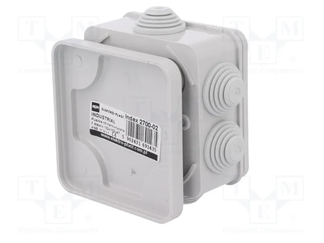 ELEKTRO-PLAST NASIELSK Caja de conexiones gris IP55 ELEKTRO-PLAST NASIELSK Caja de conexiones gris IP55