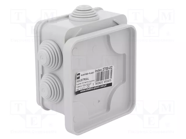 ELEKTRO-PLAST NASIELSK Caja de conexiones gris IP55 ELEKTRO-PLAST NASIELSK Caja de conexiones gris IP55
