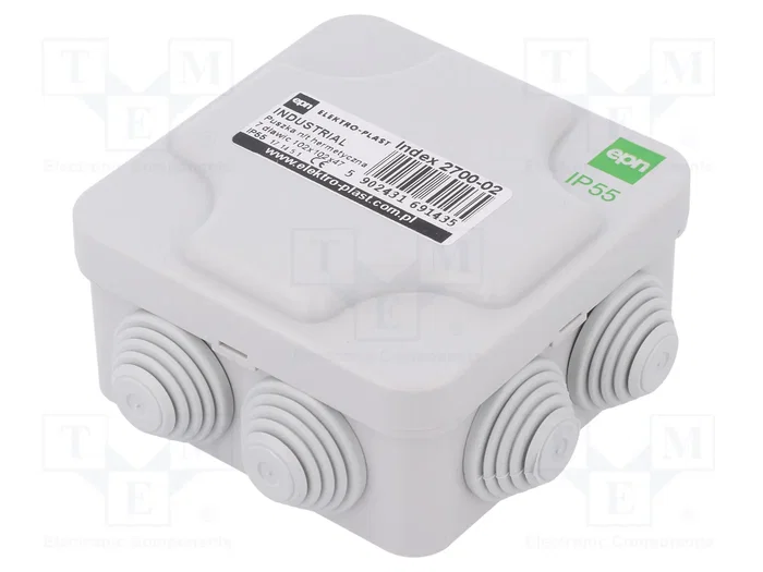 ELEKTRO-PLAST NASIELSK Caja de conexiones gris IP55 ELEKTRO-PLAST NASIELSK Caja de conexiones gris IP55