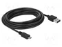 DeLOCK EASY-USB 2.0-A Cable USB Tipo-A a Micro-B de 5 m, Negro