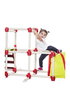 Ociotrends Tobogán Everest con Zona de Juego para Niños 3-5 años, 150x120x120 cm, Blanco/Rojo
