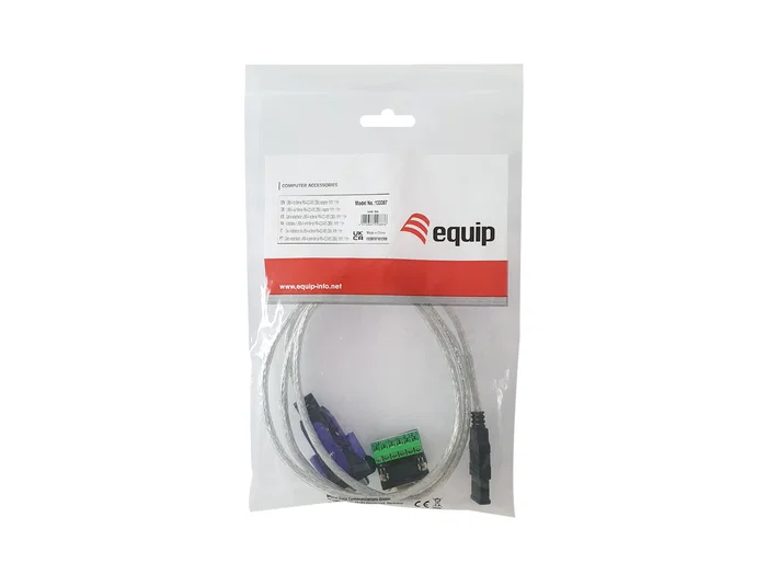 FTDI Adaptador USB A a Serie RS-422/485 DB9 Macho Equip 133387 FT232R Chipset, Cable 1.5 m, Plug & Play, Windows, Mac, Linux