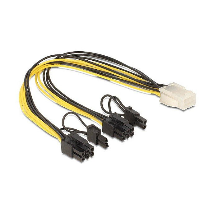 Delock 83433 Cable de alimentación PCI Express 6 pin hembra a 2 x 8 pin macho