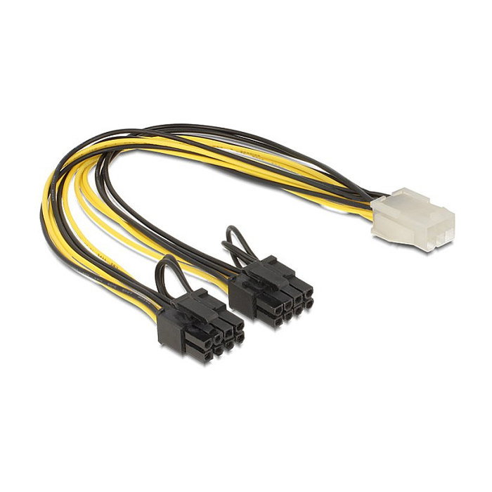 Delock 83433 Cable de alimentación PCI Express 6 pin hembra a 2 x 8 pin macho