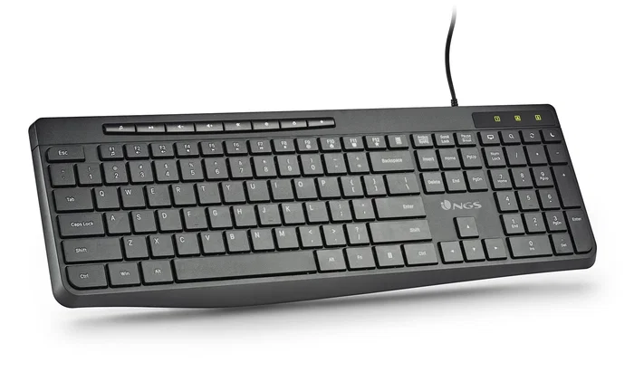 NGS Spectra Teclado Ultra Slim Silencioso Multimedia Negro Español