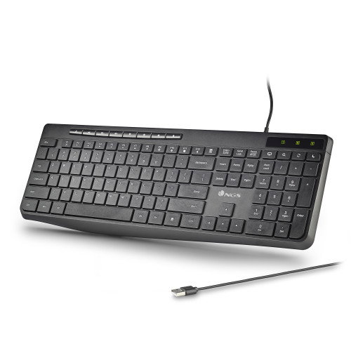 NGS Spectra Teclado Ultra Slim Silencioso Multimedia Negro Español