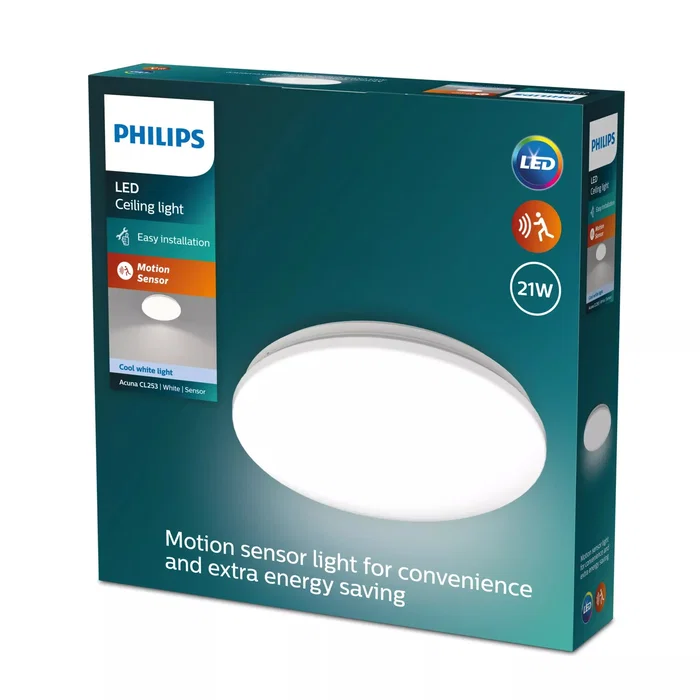 Philips Plafón LED circular Acuna con sensor de movimiento 21W 4000K