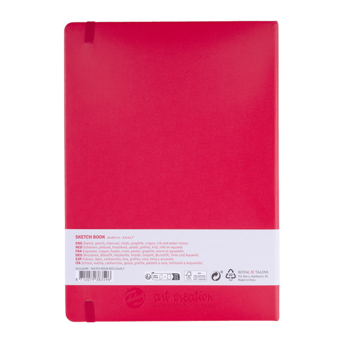 Talens Art Creation Cuaderno de Bocetos Rojo 21 x 29.7 cm 80 Hojas