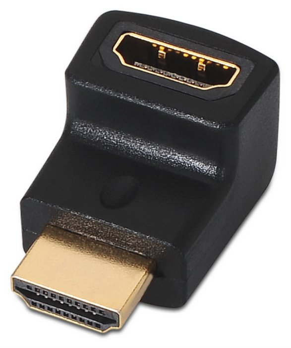 Aisens Adaptador HDMI Acodado A121-0124 Macho a Hembra Negro