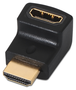 Aisens Adaptador HDMI Acodado A121-0124 Macho a Hembra Negro