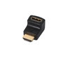 Aisens Adaptador HDMI Acodado A121-0124 Macho a Hembra Negro
