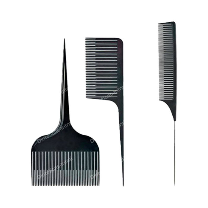 Bifull Kit de Peines Negros Especial Mechas 3U