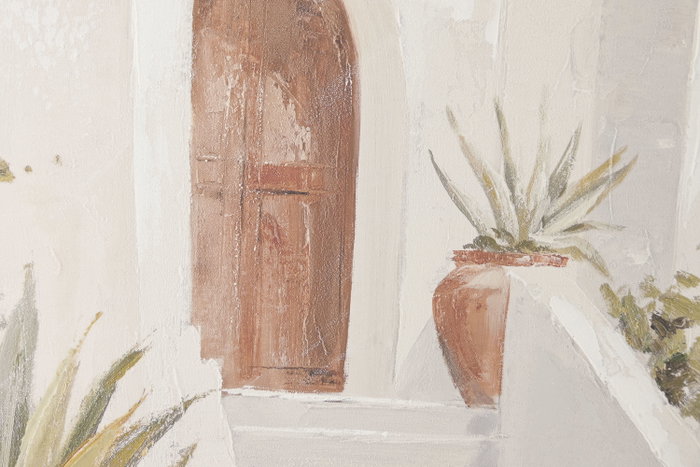 DKD Home Decor Cuadro Lienzo MDF 60x3,5x90 Pueblo Cactus (Pack de 2)