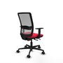 PIQUERAS Y CRESPO Silla de oficina Haches con mecanismo Sincro/Traslack, Rojo y Gris