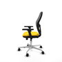 PIQUERAS Y CRESPO Silla de oficina Jorquera con mecanismo Sincro/Traslack, Amarillo/Gris