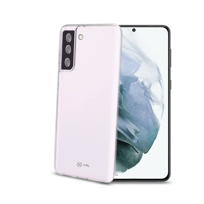 Celly GELSKIN995 Funda Transparente de Caucho para Samsung Galaxy S21+ 5G, 17.3 cm (6.8"), Resistente a Golpes, Suciedad y Rayones