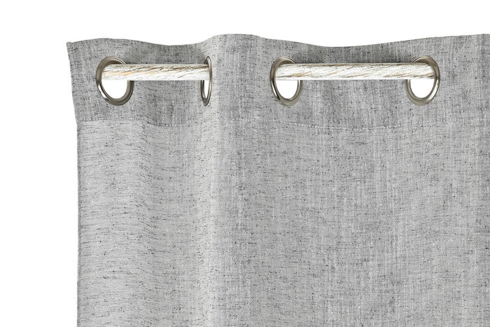 Cortina DKD Home Decor Gris 270 x 140 cm (2 Unidades) Poliester