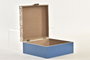 DKD Home Decor Caja de Almacenaje MDF Azul 21x21x9 cm