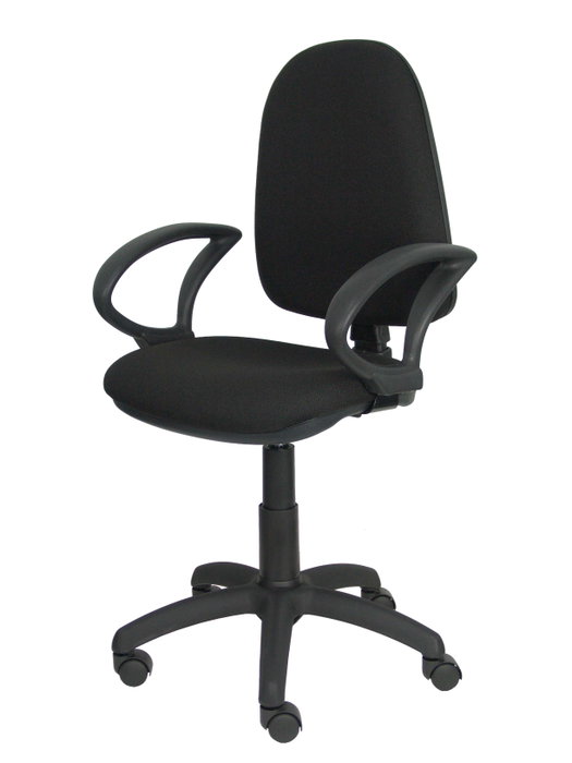PIQUERAS Y CRESPO Silla de oficina Aýna con Brazos Fijos y Tela Negra PIQUERAS Y CRESPO Silla de oficina Aýna con Brazos Fijos y Tela Negra