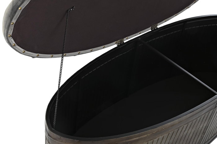 DKD Home Decor Descalzadora Loft Gris Metal Poliester 42 x 47 x 117 cm