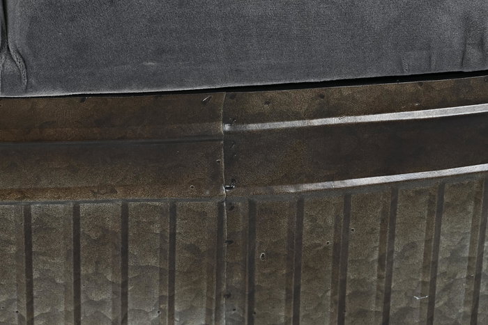 DKD Home Decor Descalzadora Loft Gris Metal Poliester 42 x 47 x 117 cm