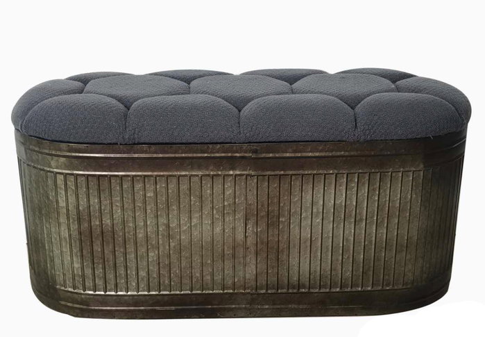 DKD Home Decor Descalzadora Metal Poliester Gris