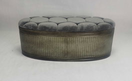 DKD Home Decor Descalzadora Metal Poliester Gris