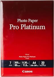 Canon Papel Fotográfico Pro Platinum PT-101 A4, 300 g/m², 20 Hojas