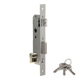 Cisa Cerradura de embutir New Fori con picaporte, palanca y cilindro 30 x 30 mm