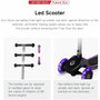 Ociotrends Patinete 3 ruedas Eco Future Scooter Plegable Con Luces Purple